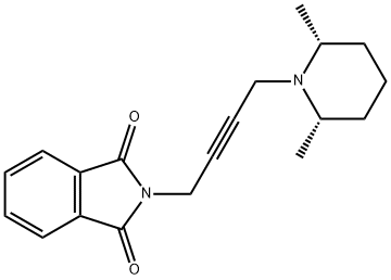 cis-N-(4-(2,6-Dimethylpiperidino)but-2-ynyl)phthalimide 结构式