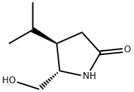 2-Pyrrolidinone,5-(hydroxymethyl)-4-(1-methylethyl)-,(4R,5S)-(9CI) 结构式