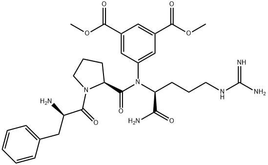 H-D-PHE-PRO-ARG-5-AMIDO-ISOPHTHALIC ACID-DIMETHYL ESTER ACETATE SALT 结构式