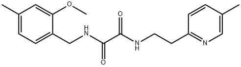 N1-2-甲氧基-4-甲基苄基-N2-5-甲基-2-吡啶基乙基草酰胺 结构式