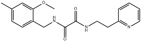 N1-[(2-甲氧基-4-甲基苯基)甲基]-N2-[2-(2-吡啶基)乙基]乙醛 结构式