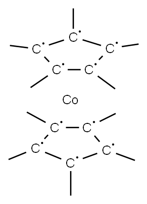双(五甲基环戊二烯)钴 结构式