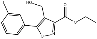 3-Isoxazolecarboxylicacid,4-(hydroxymethyl)-5-(3-iodophenyl)-,ethylester(9CI) 结构式