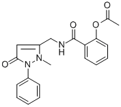 2-[(4-Isopropyl-2-methyl-5-oxo-1-phenyl-3-pyrazolin-3-yl)methylcarbamoyl]phenylacetate 结构式
