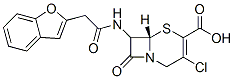 (6R)-7α-[(2-Benzofuranylacetyl)amino]-3-chloro-8-oxo-5-thia-1-azabicyclo[4.2.0]oct-2-ene-2-carboxylic acid 结构式