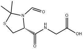(R)-N-(3-FORMYL-2,2-DIMETHYL-THIAZOLIDINE-4-CARBOXY)-GLYCINE 结构式