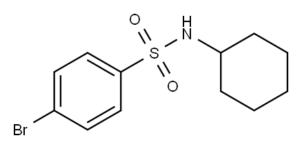 N-环己基-4-溴苯磺酰胺 结构式
