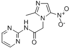 1H-Imidazole-1-acetamide, 2-methyl-5-nitro-N-2-pyrimidinyl- 结构式