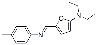 2-Furanamine,  N,N-diethyl-5-[[(4-methylphenyl)imino]methyl]- 结构式