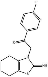 1-(4-fluorophenyl)-2-[2-imino-4,5,6,7-tetrahydro-1,3-benzothiazol-3(2H)-yl]-1-ethanone 结构式