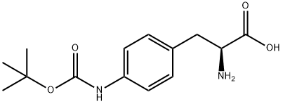 4-叔丁氧羰基氨基-L-苯丙氨酸 结构式