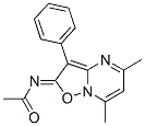 Acetamide,  N-(5,7-dimethyl-3-phenyl-2H-isoxazolo[2,3-a]pyrimidin-2-ylidene)- 结构式
