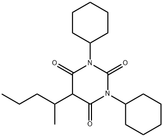 1,3-Dicyclohexyl-5-(1-methylbutyl)barbituric acid 结构式