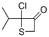 3-Thietanone,  2-chloro-2-(1-methylethyl)- 结构式