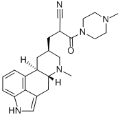 Ergoline-8-beta-propionitrile, 6-methyl-alpha-(4-methyl-1-piperazinylc arbonyl)- 结构式