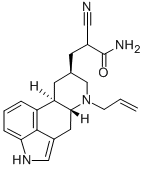 6-Allyl-alpha-cyanoergoline-8-propionamide 结构式