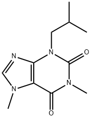 1,7-二甲基-3-异丁基黄嘌呤 结构式
