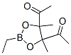 1,1'-(2-Ethyl-4,5-dimethyl-1,3,2-dioxaborolane-4,5-diyl)bisethanone 结构式