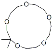 2,2-dimethyl-1,4,7,10,13-pentaoxacyclopentadecane 结构式