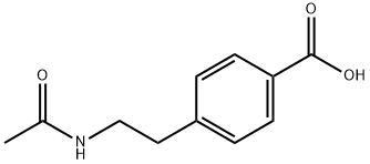 4-(2-乙酰氨基乙基)苯甲酸 结构式