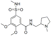 (-)-2,3-dimethoxy-5-[(methylamino)sulphonyl]-N-[(1-methyl-2-pyrrolidinyl)methyl]benzamide 结构式