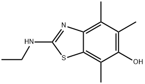 6-Benzothiazolol,  2-(ethylamino)-4,5,7-trimethyl- 结构式