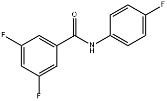3,5-二氟-N-(4-氟苯基)苯甲酰胺 结构式