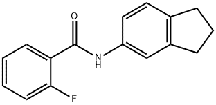 Benzamide, N-(2,3-dihydro-1H-inden-5-yl)-2-fluoro- (9CI) 结构式