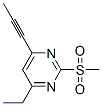 Pyrimidine, 4-ethyl-2-(methylsulfonyl)-6-(1-propynyl)- (9CI) 结构式