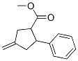 4-Methylene-2-phenylcyclopentane-1-carboxylic acid methyl ester 结构式