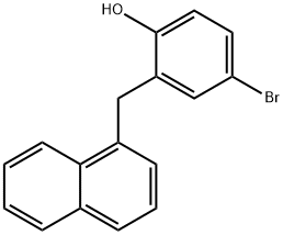 4-溴-2-(萘-1-基甲基)苯酚 结构式