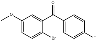 (2-溴-5-甲氧基苯基)(4-氟苯基)甲酮 结构式