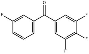 (3,4-二氟苯基)(3,5-二氟苯基)甲酮 结构式