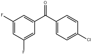 4-氯-3',5'-二氟二苯甲酮 结构式