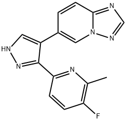 6-(5-(5-氟-6-甲基吡啶-2-基)-1H-吡唑-4-基)-[1,2,4]三唑并[1,5-A]吡啶 结构式