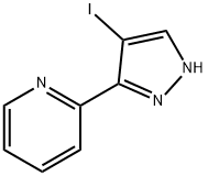 2-(4-碘-1H-3-吡唑基)吡啶 结构式