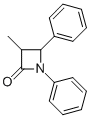 1,4-Diphenyl-3-methylazetidine-2-one 结构式