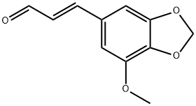 3-甲氧基-4,5-亚甲基二氧基肉桂醛 结构式