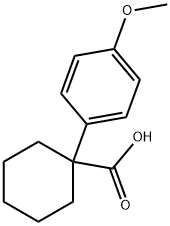 1-(4-甲氧基苯基)-1-环己烷羧酸 结构式