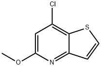 7-氯-5-甲氧基噻吩并[3,2-B]吡啶 结构式