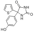 5-(4-Hydroxyphenyl)-5-(2-thienyl)-2,4-imidazolidinedione 结构式