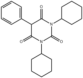 1,3-Dicyclohexyl-5-phenylbarbituric acid 结构式