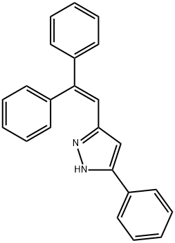 3-(2,2-diphenylethenyl)-5-phenyl-2H-pyrazole 结构式