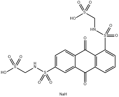 tetrasodium [(9,10-dihydro-9,10-dioxoanthracene-1,6-diyl)bis(sulphonylimino)]bismethanesulphonate 结构式