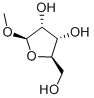 甲基-beta-D-呋喃核糖苷 结构式