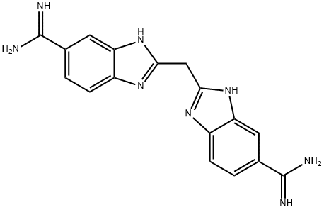 bis(5-amidino-2-benzimidazolyl)methane 结构式