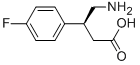 (S)-4-氨基-3-(4-氟苯基)丁酸 结构式