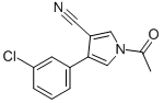 1-ACETYL-4-(3-CHLOROPHENYL)-1H-PYRROLE-3-CARBONITRILE 结构式