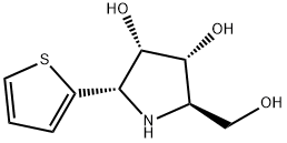 3,4-Pyrrolidinediol, 2-(hydroxymethyl)-5-(2-thienyl)-, (2R,3R,4S,5S)- (9CI) 结构式