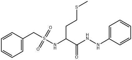 N-[1-(anilinocarbamoyl)-3-methylsulfanyl-propyl]-1-phenyl-methanesulfo namide 结构式